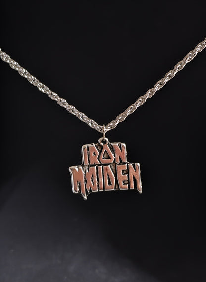 Antik Gümüş Kaplama İron Maiden Müzik Rock Unisex Sembol Kolye