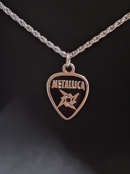 Antik Gümüş Kaplama Unisex Metalica Tasarım Kolye