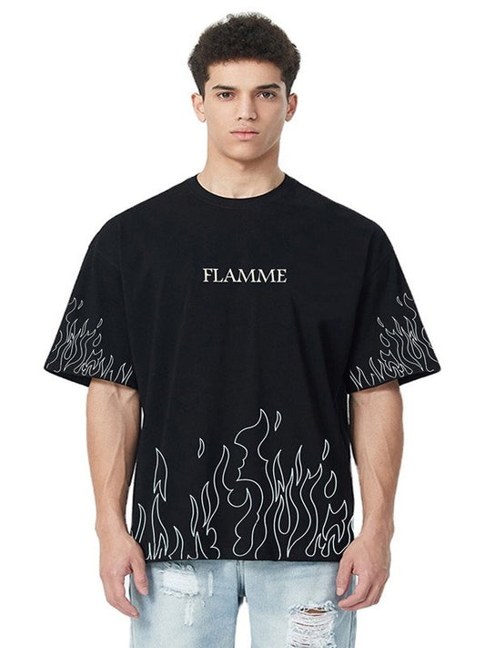 Siyah Flamme (unisex) T-shirtt