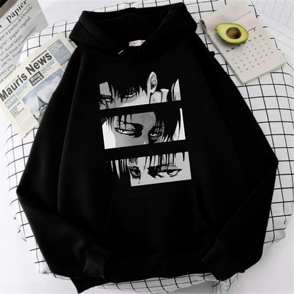 ESC BUTİK Anime Attack On Titan Oversize Hoodie