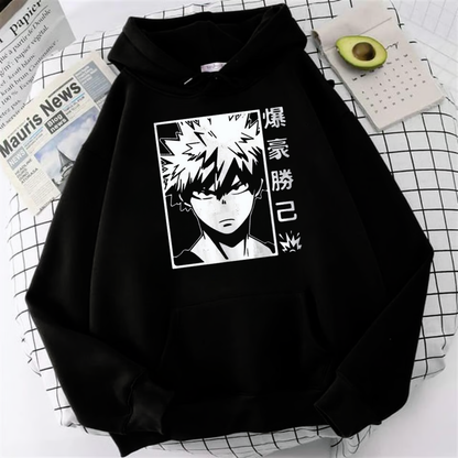 ESC BUTİK Anime My Hero Academia Katsuki Bakugo Oversize Hoodie