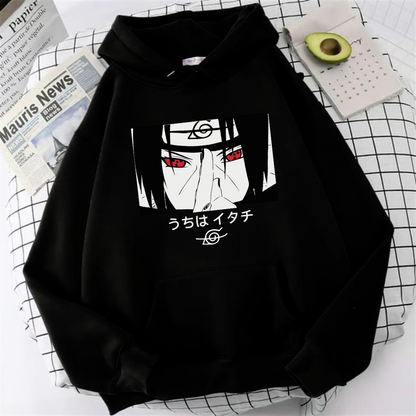 ESC BUTİK Anime Naruto Itachi Uchiha Oversize Hoodie