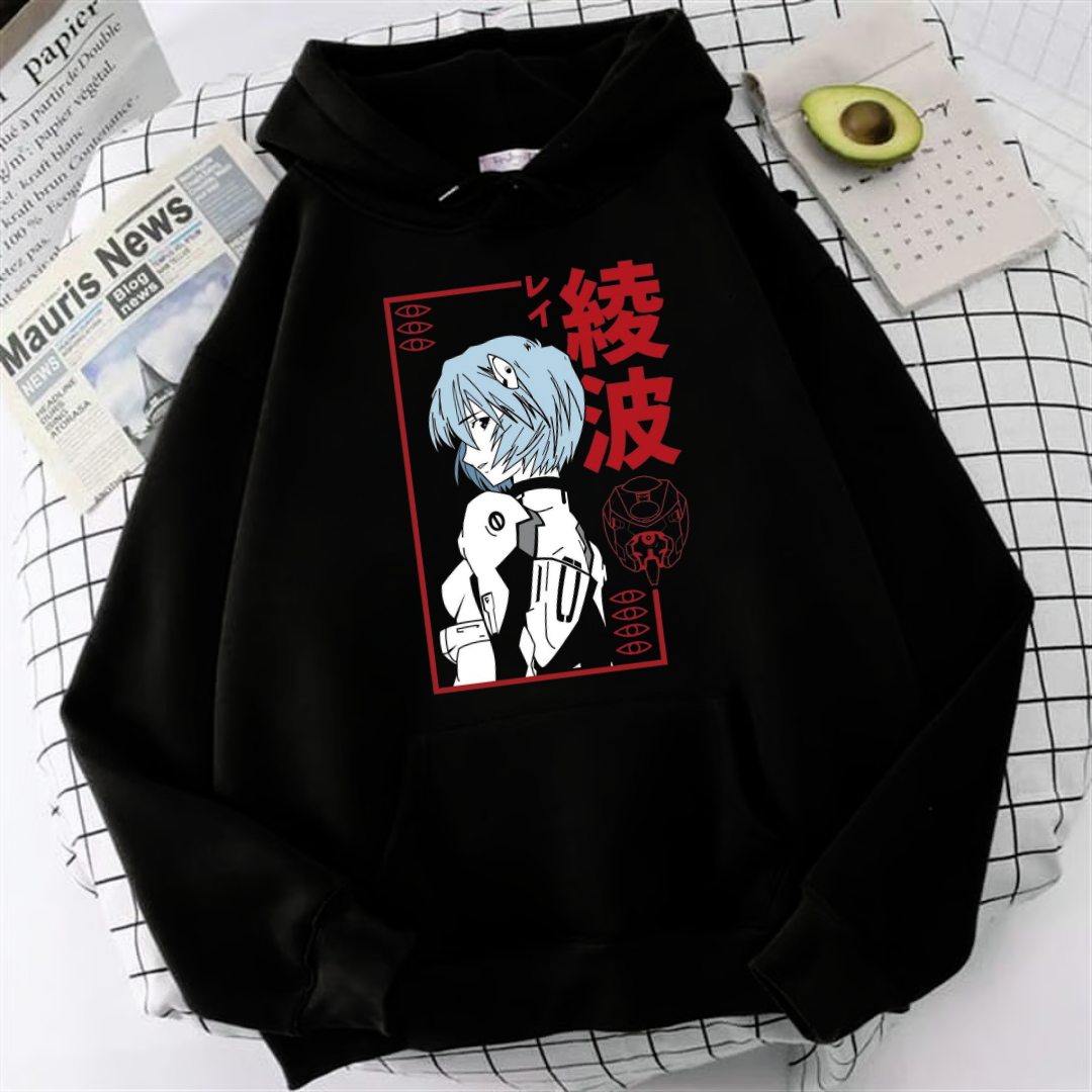 ESC BUTİK Anime Neon Genesis EvangelionOversize Hoodie