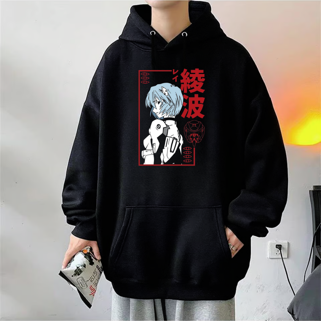 ESC BUTİK Anime Neon Genesis EvangelionOversize Hoodie