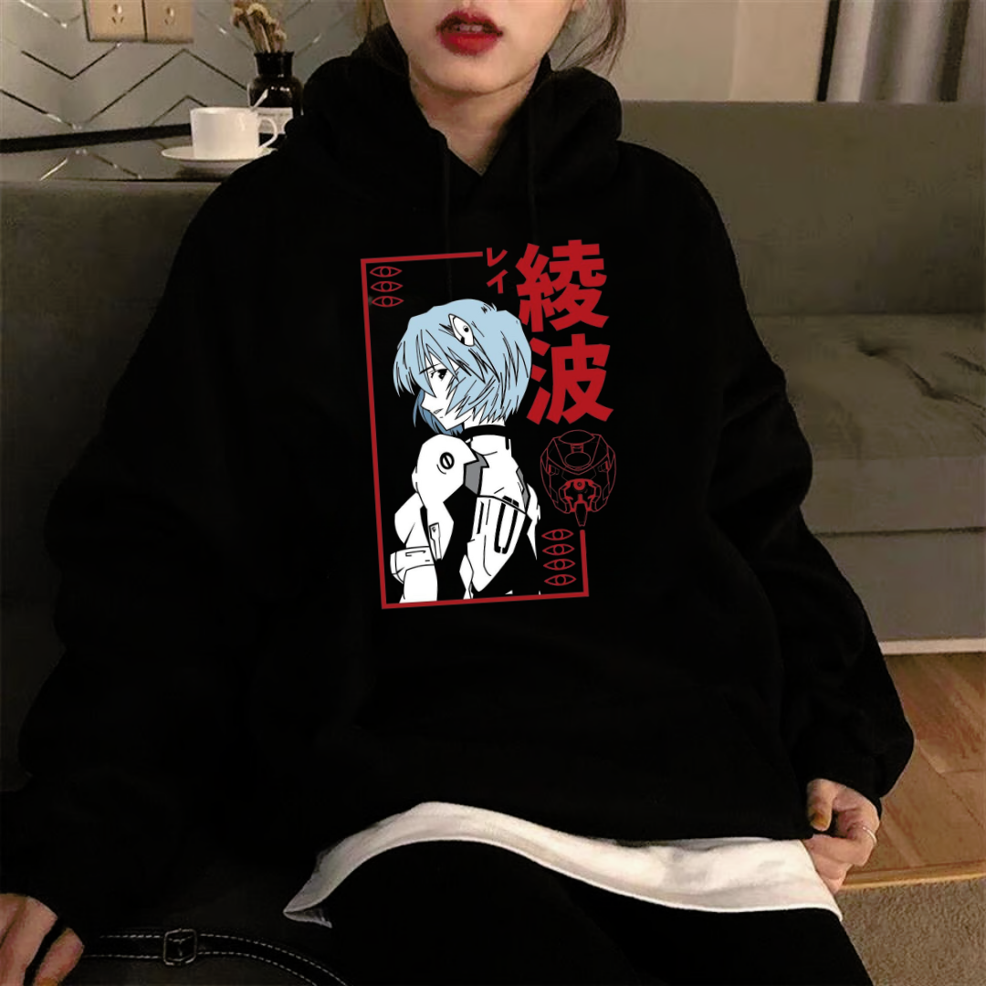 ESC BUTİK Anime Neon Genesis EvangelionOversize Hoodie