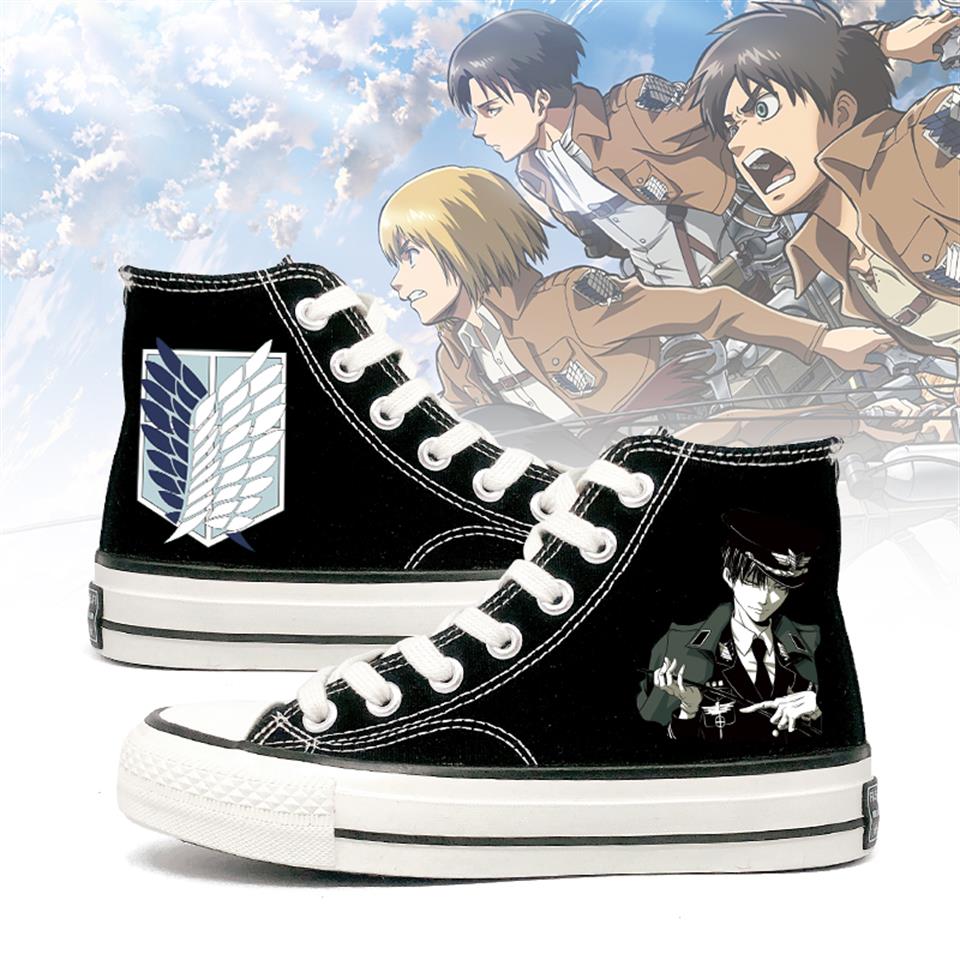 ESC BUTİK Attack On Titan Anime Boy Unisex Kanvas Ayakkabı