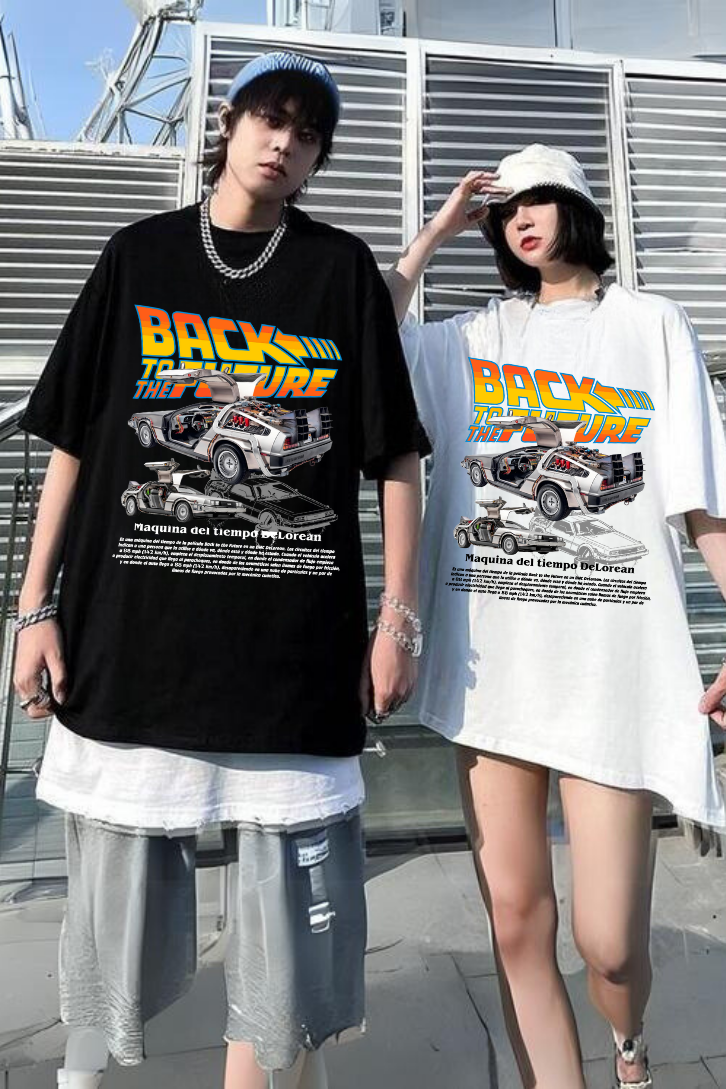 ESC BUTİK Back To The Future Retro Baskılı T-shirt