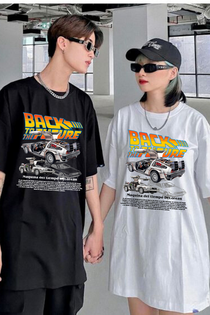 ESC BUTİK Back To The Future Retro Baskılı T-shirt