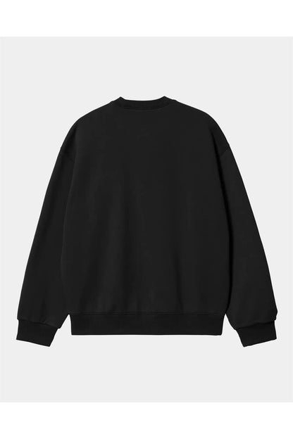 ESC BUTİK Berserk Logo Baskılı Siyah Unisex Oversize Bisiklet Yaka Sweatshirt