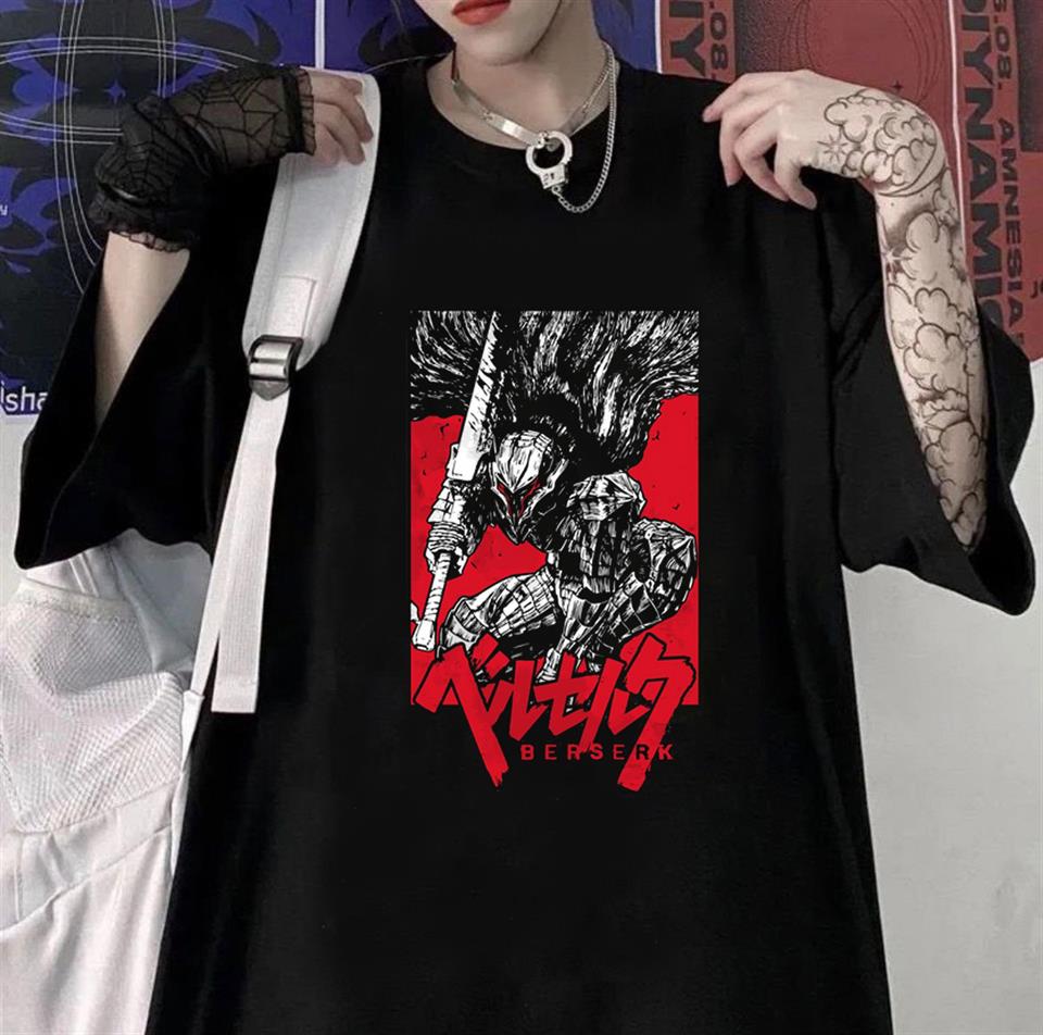 ESC BUTİK Berserk Siyah Unisex Oversize T-shirt