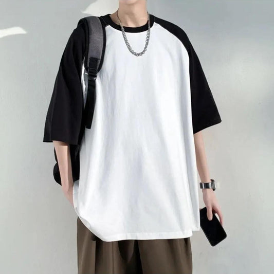 ESC BUTİK Beyaz Reglan Kol Oversize T-shirt