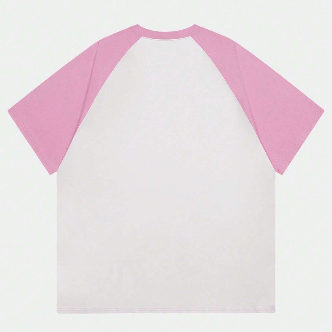 ESC BUTİK  Beyaz Unisex Pembe Reglan 911 GT3 T-Shirt