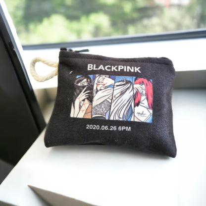 ESC BUTİK Black Pink Desenli Mini Cüzdan