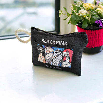 ESC BUTİK Black Pink Desenli Mini Cüzdan