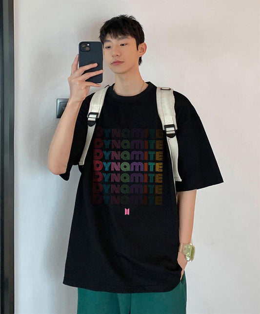 ESC BUTİK BTS Dynamite Siyah Unisex Oversize T-shirt