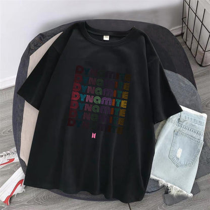 ESC BUTİK BTS Dynamite Siyah Unisex Oversize T-shirt