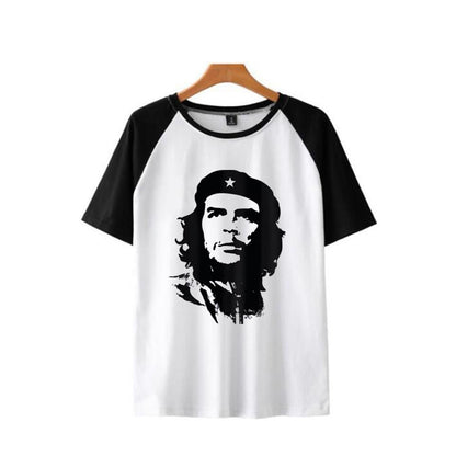 ESC BUTİK Che Guevara Baskılı Reglan Kol Beyaz Unisex Oversize T-shirt