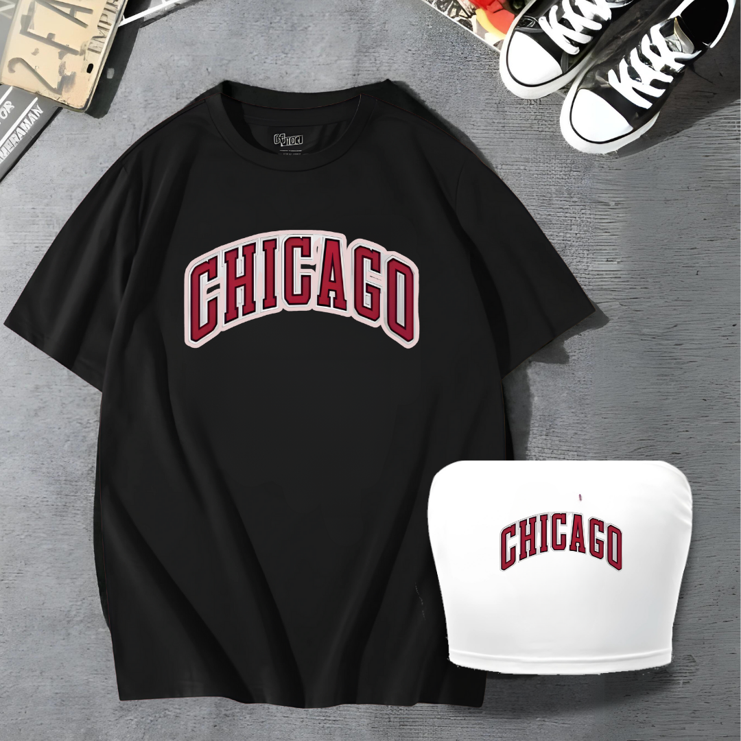 ESC BUTİK Chicago Couple T-Shirt & Croptop