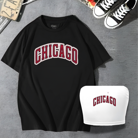 ESC BUTİK Chicago Couple T-Shirt & Croptop