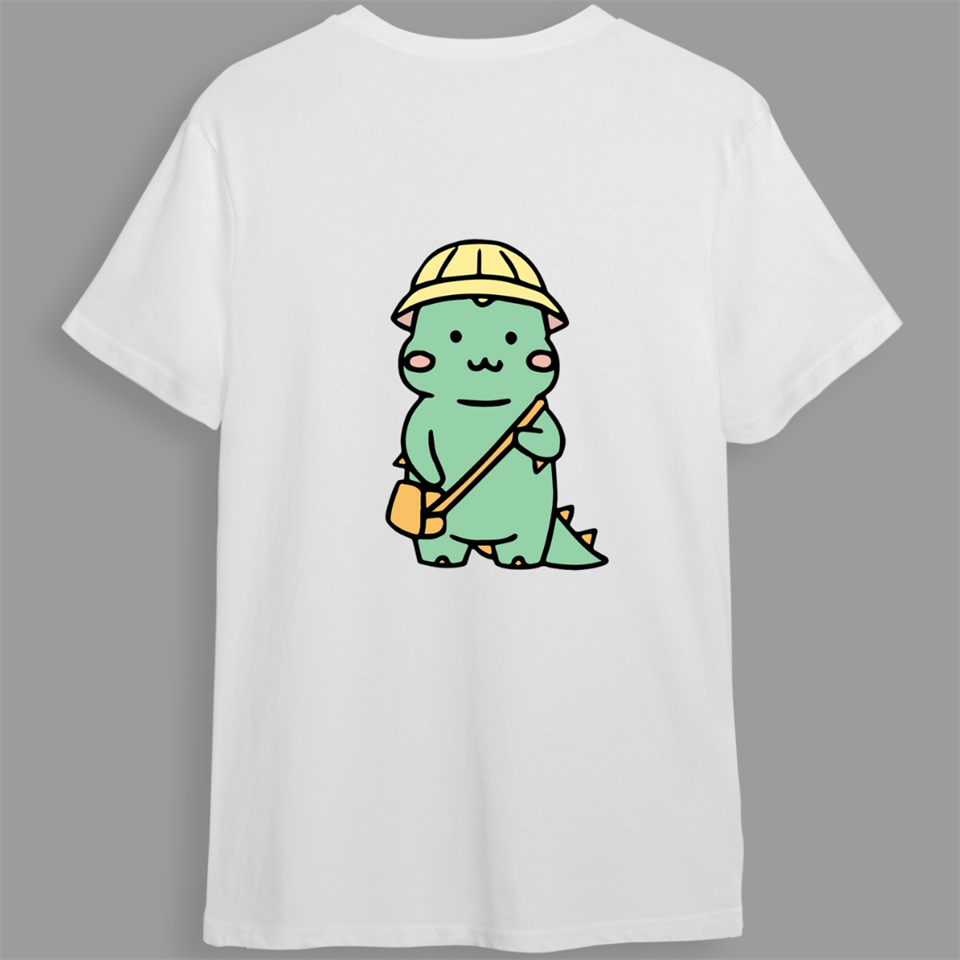 ESC BUTİK Çift Kombini Kawaii Dinosaur T-Shirt