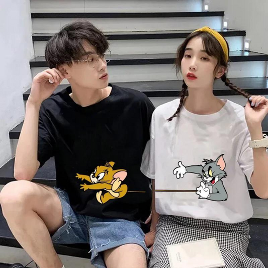 ESC BUTİK Çift Kombini Tom&Jerry Couple T-Shirt