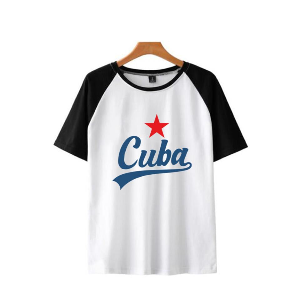 ESC BUTİK Cuba Baskılı Reglan Kol Beyaz Unisex Oversize T-shirt