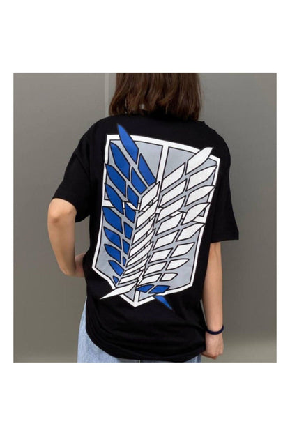 Anime Attack On Titan Wings Of Liberty Siyah (UNİSEX) T Shirt