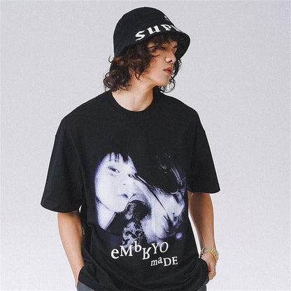 ESC BUTİK Embryo Made Siyah Unisex Oversize T-shirt