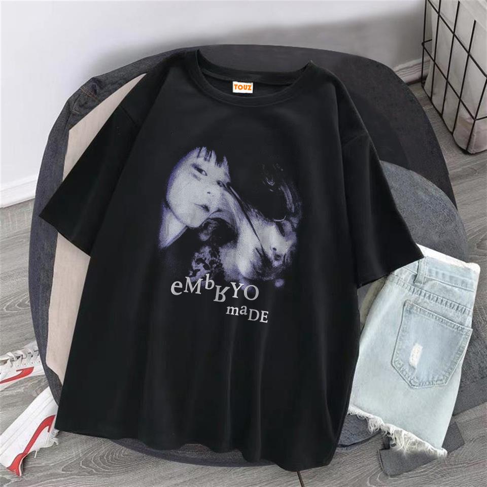 ESC BUTİK Embryo Made Siyah Unisex Oversize T-shirt