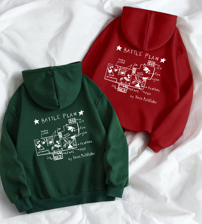 ESC BUTİK Evde Tek Başına Çift Merry Christmas Baskılı Kapşonlu Sweatshirt