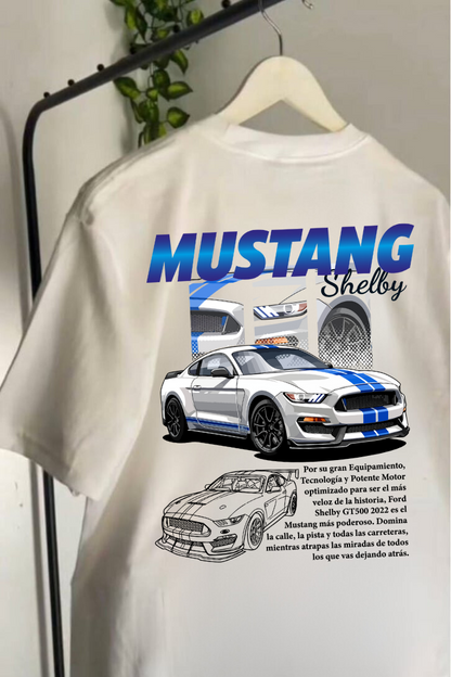 ESC BUTİK Ferrari & Mustang Retro Baskılı T-shirt