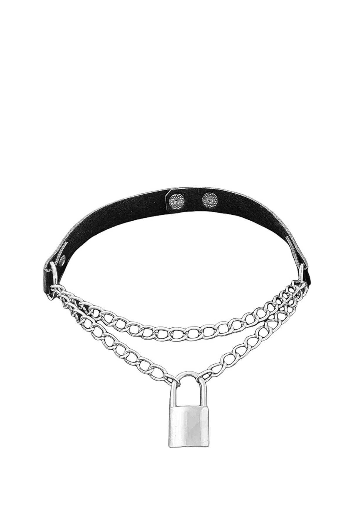 ESC BUTİK Gothic Kilit Zincir Choker