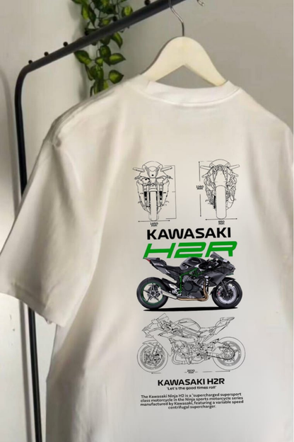 ESC BUTİK H2R & DUCATİ Detail Oversize Unisex T-Shirt