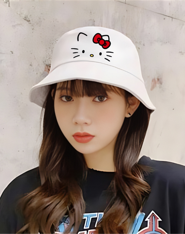 ESC BUTİK Hello Kitty Bucket Balıkçı Şapka