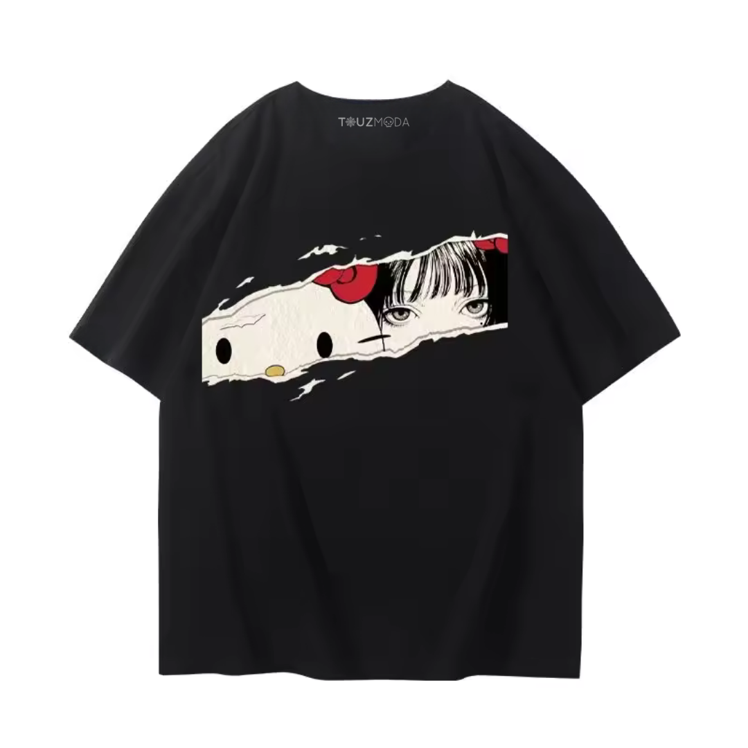 ESC BUTİK Hello Kitty Tomie Kawakami Oversize T-shirt