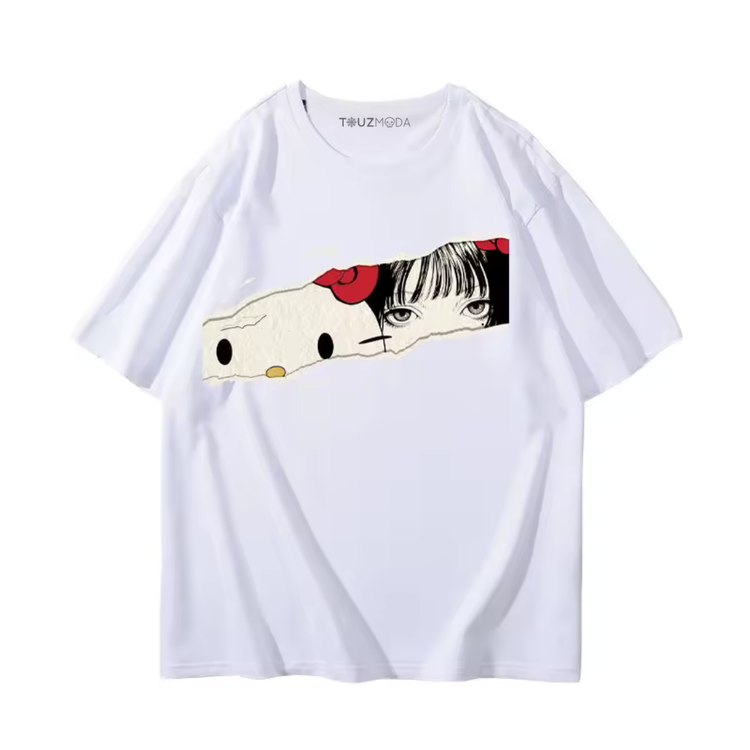 ESC BUTİK Hello Kitty Tomie Kawakami Oversize T-shirt