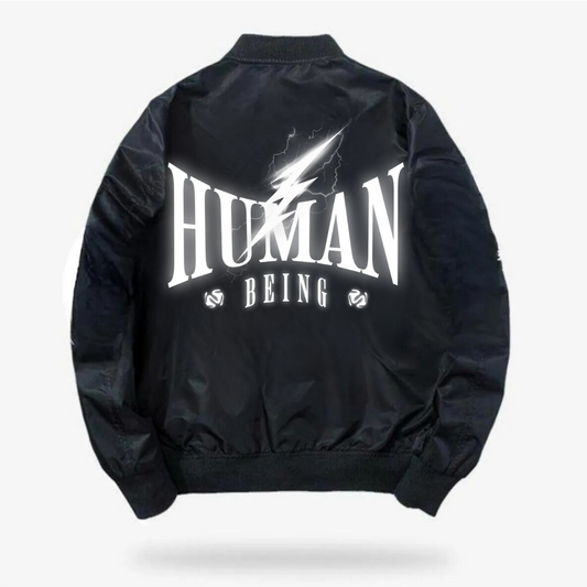 ESC BUTİK Human Baskılı Unisex Bomber Ceket