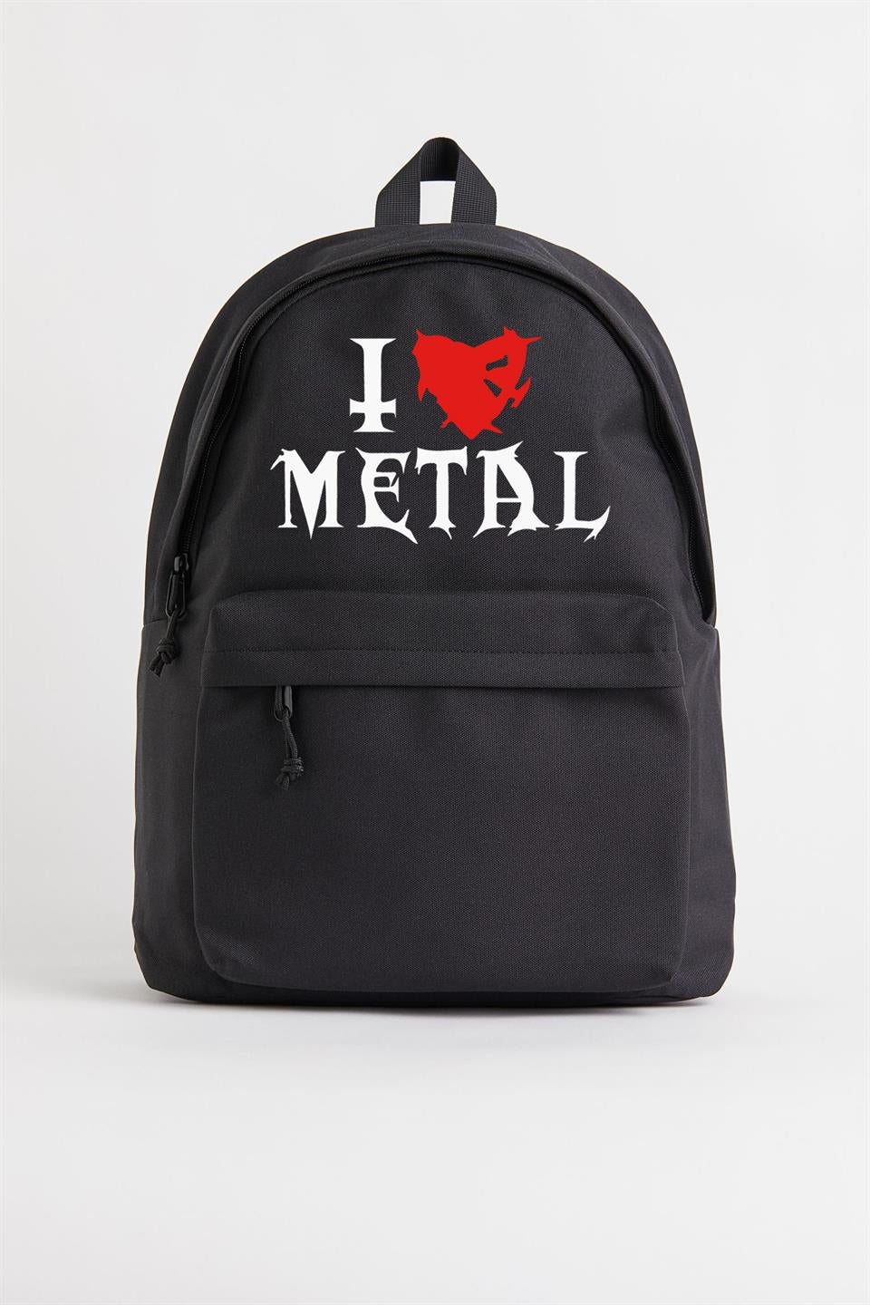 ESC BUTİK I Love Metal Baskılı Unisex Sırt Çantası