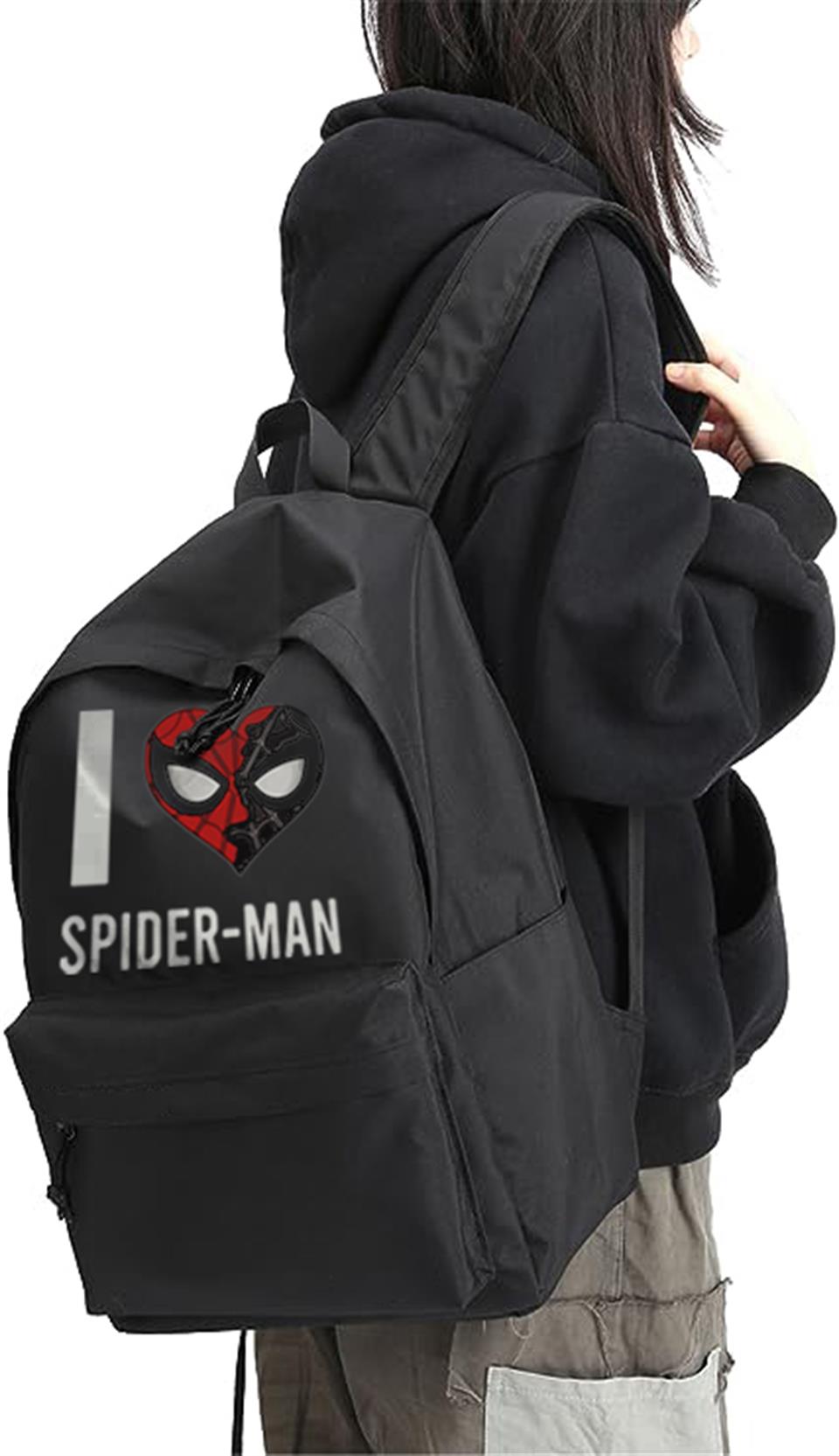 ESC BUTİK I Love Spider-Man Baskılı Unisex Sırt Çantası