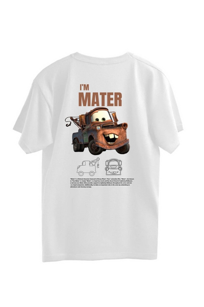 ESC BUTİK I'am Mater Baskılı Beyaz T-shirt