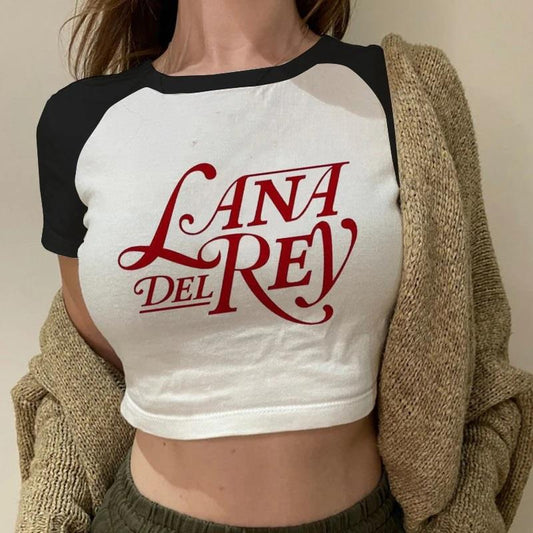 ESC BUTİK Lana Del Rey Reglan Kol Beyaz Crop