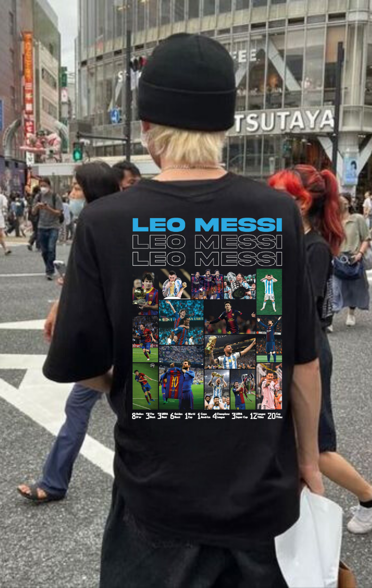 ESC BUTİK Lionel Messi Baskılı Beyaz T-shirt