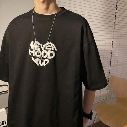 ESC BUTİK Neverhood Siyah Unisex Oversize T-shirt