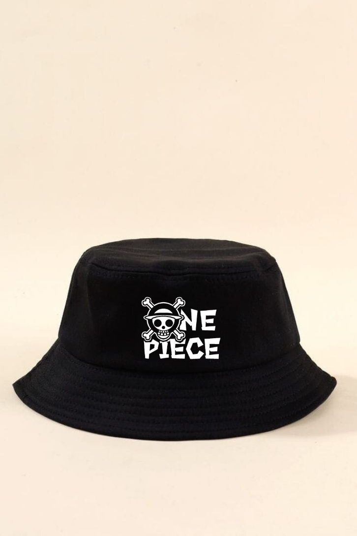 ESC BUTİK One Piece Siyah Bucket Balıkçı Şapka