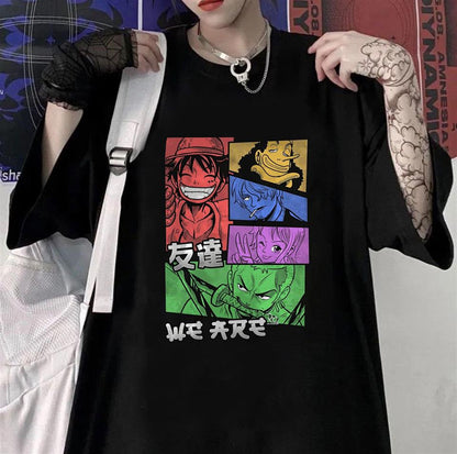 ESC BUTİK One Piece Siyah Unisex Oversize T-shirt