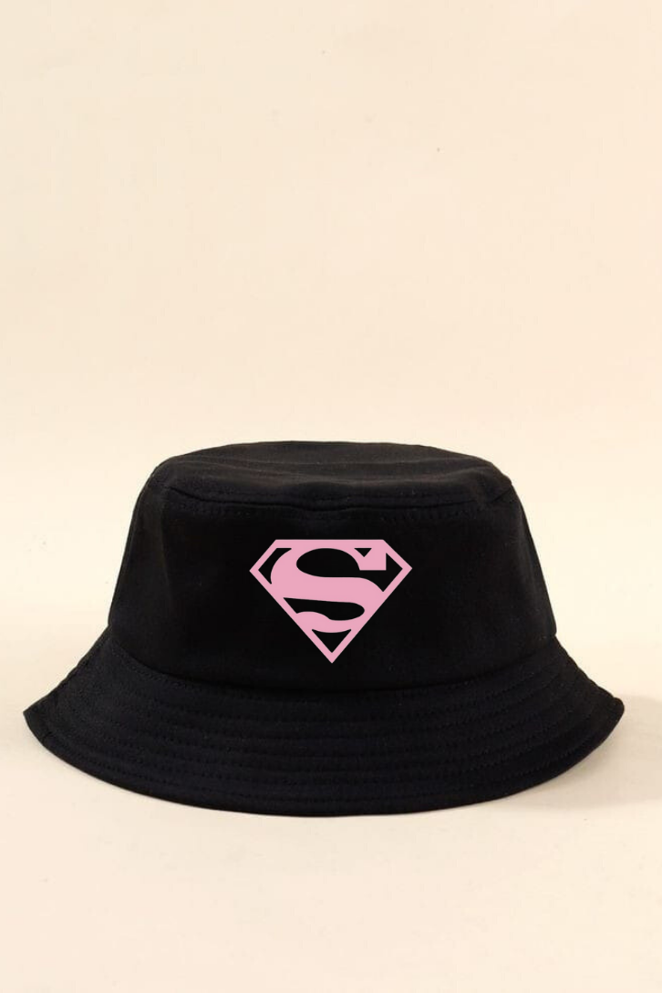 ESC BUTİK Pink Superman Bucket Balıkçı Şapka