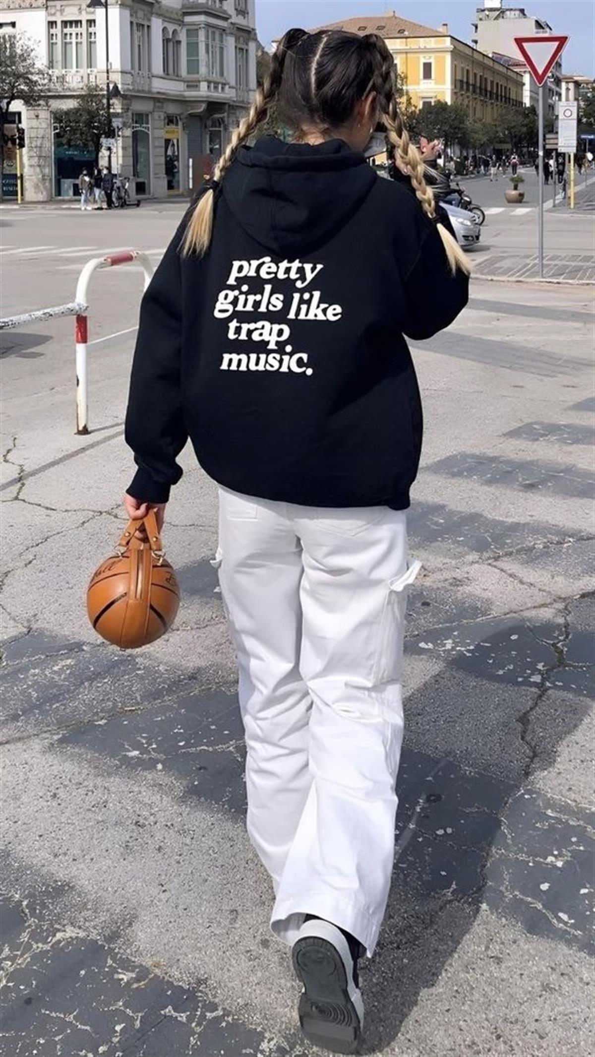 ESC BUTİK Pretty Girls Like Trap Music Unisex Oversize Hoodie