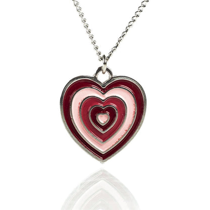 ESC BUTİK Red Heart Charm Kolye