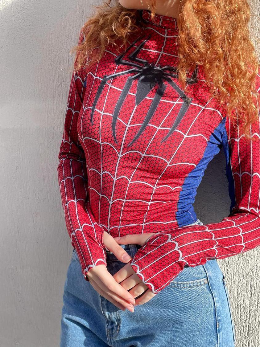 ESC BUTİK Red-Spider Çıtçıtlı Body