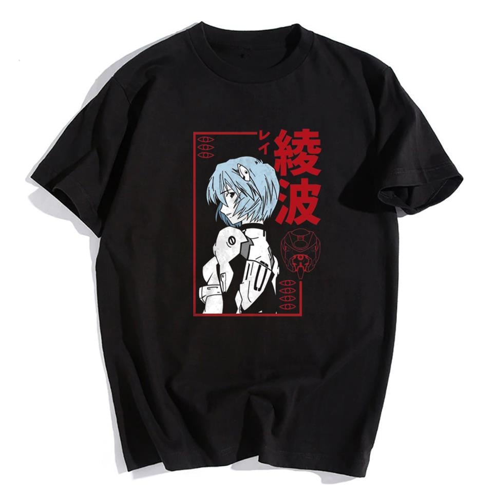 ESC BUTİK Rei Ayanami Siyah Unisex Oversize T-shirt